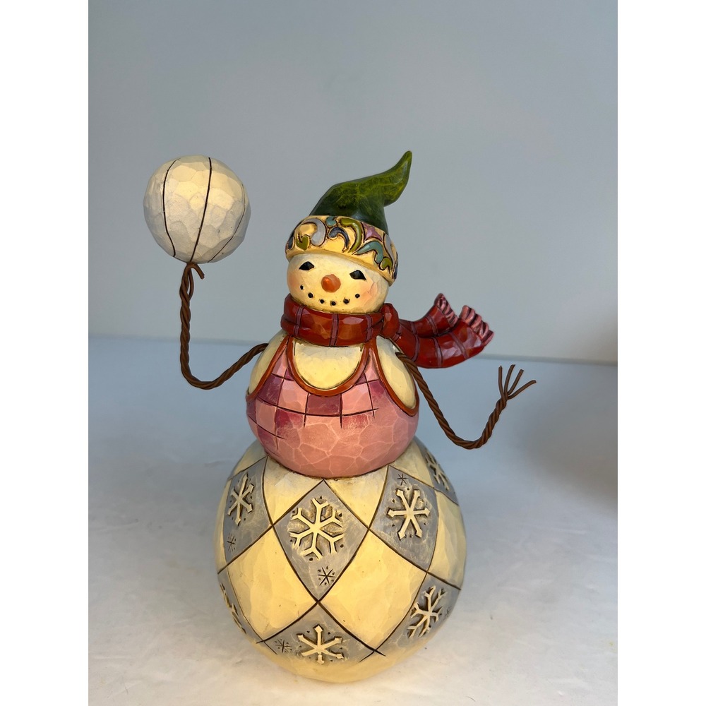 Jim Shore Heartwood Creek Snowman Basketball Figurine Havin A Ball This Season